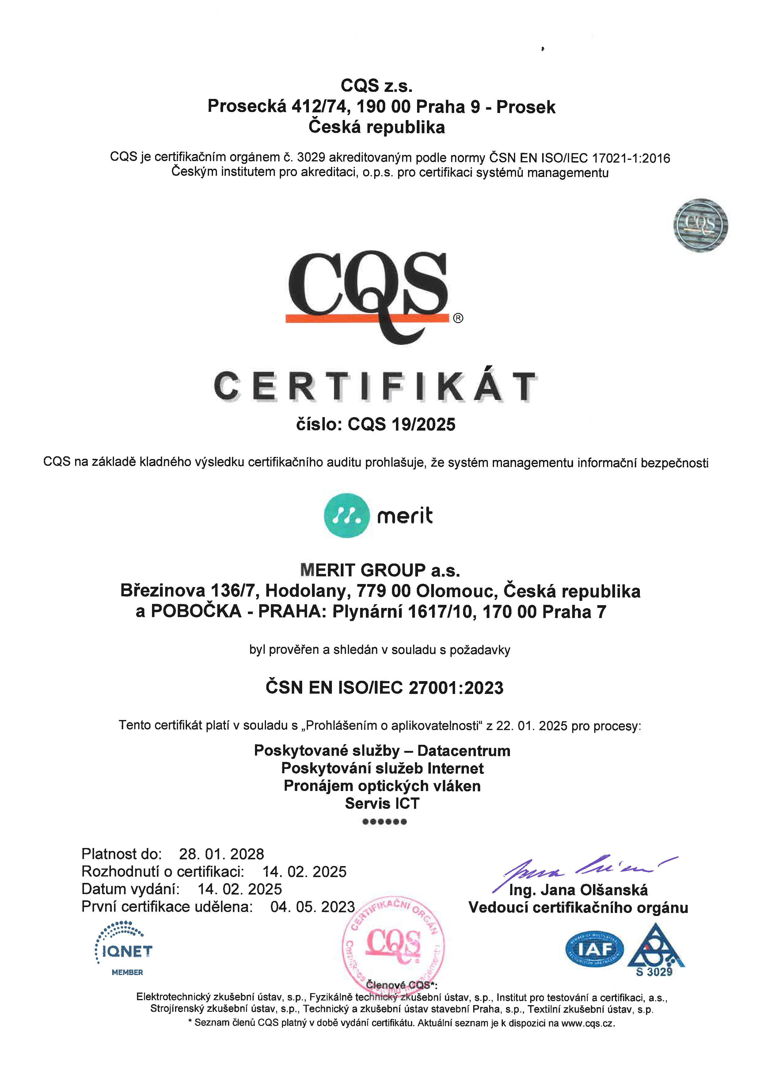 certifikát